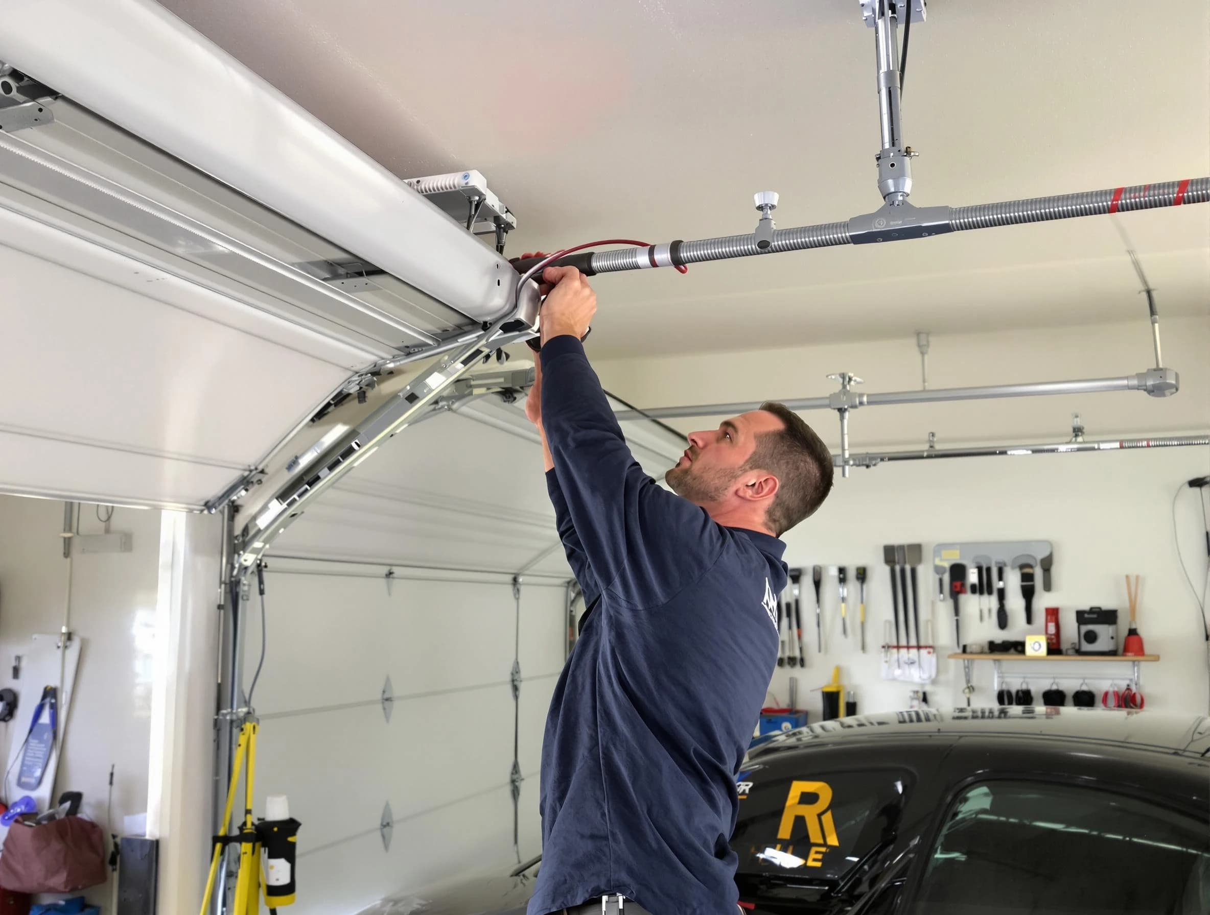 White City Garage Door Repair technician performing garage door cable repair in White City