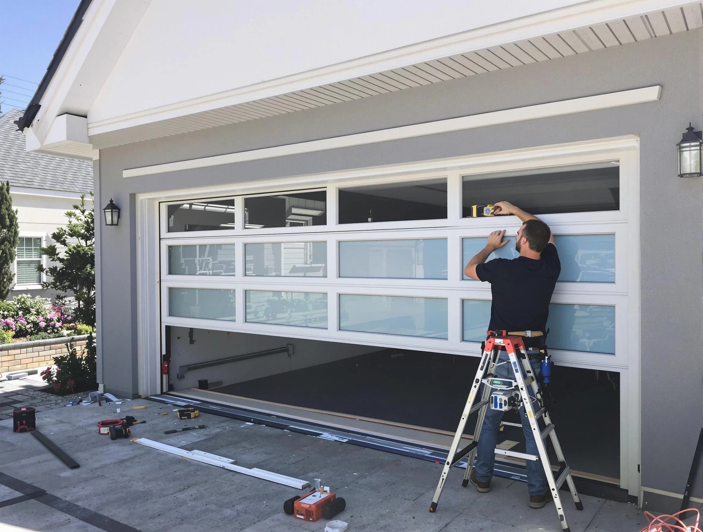 White City Garage Door Repair team performing garage door replacement in White City