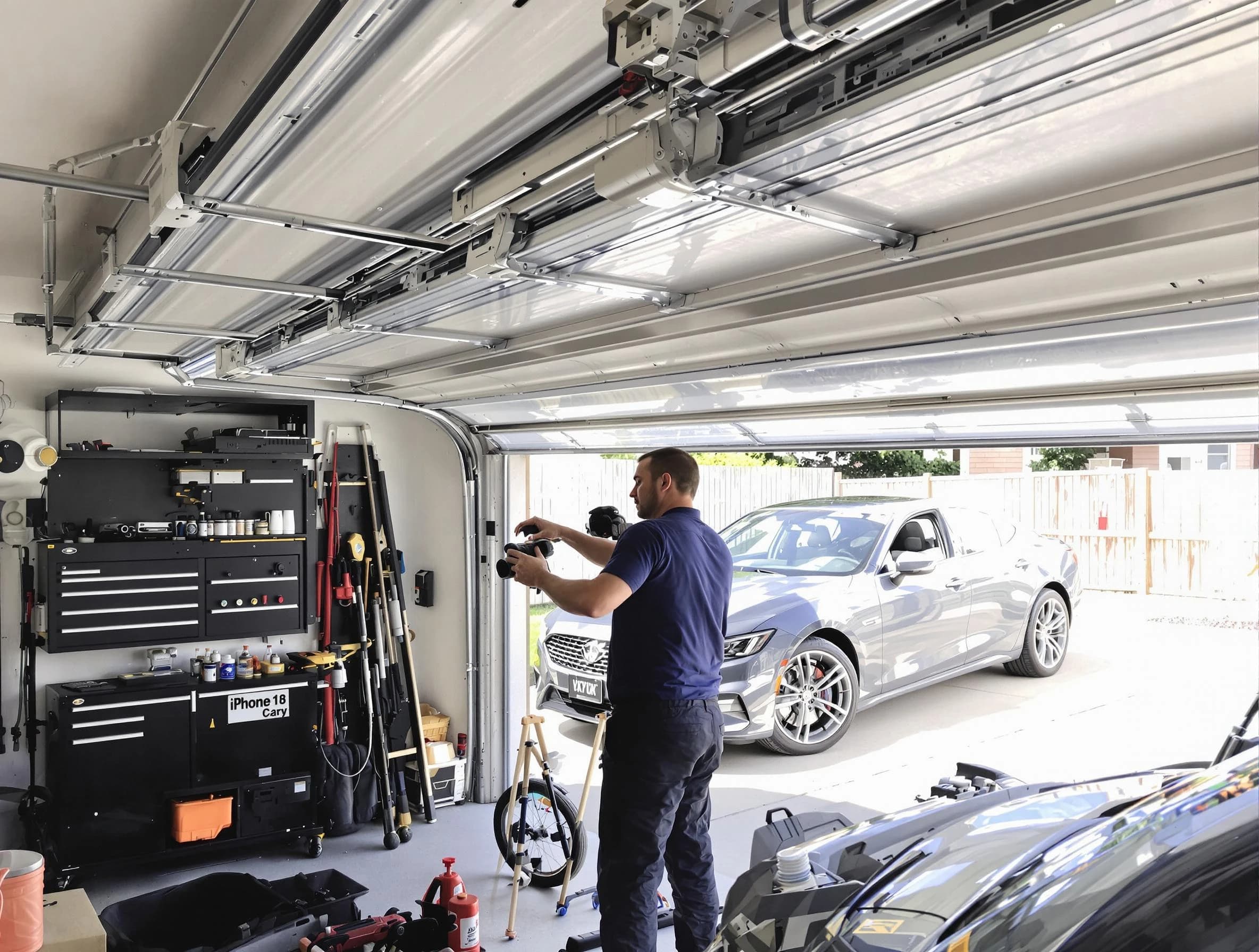 White City Garage Door Repair technician fixing noisy garage door in White City