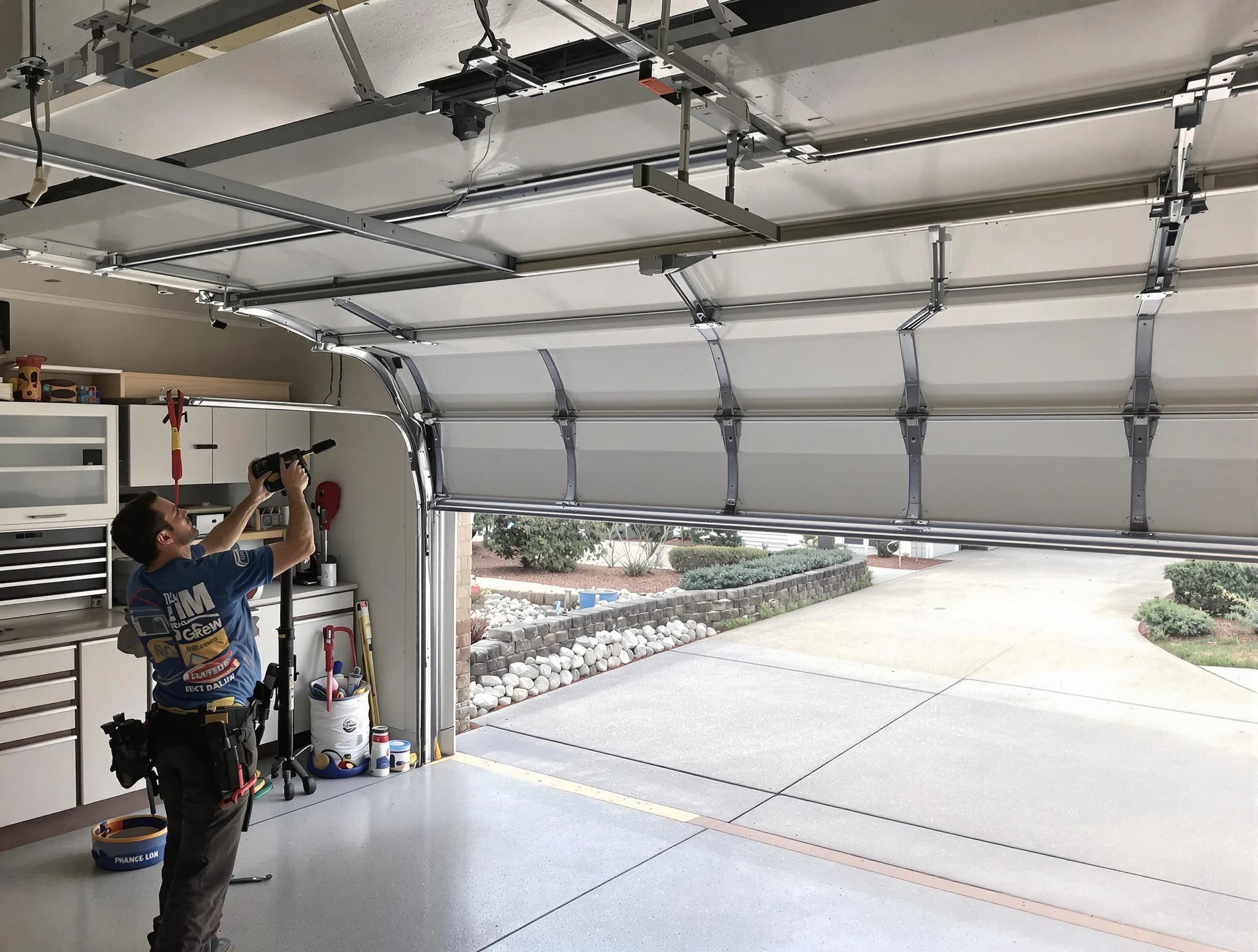 Garage door track repair service by White City Garage Door Repair in White City