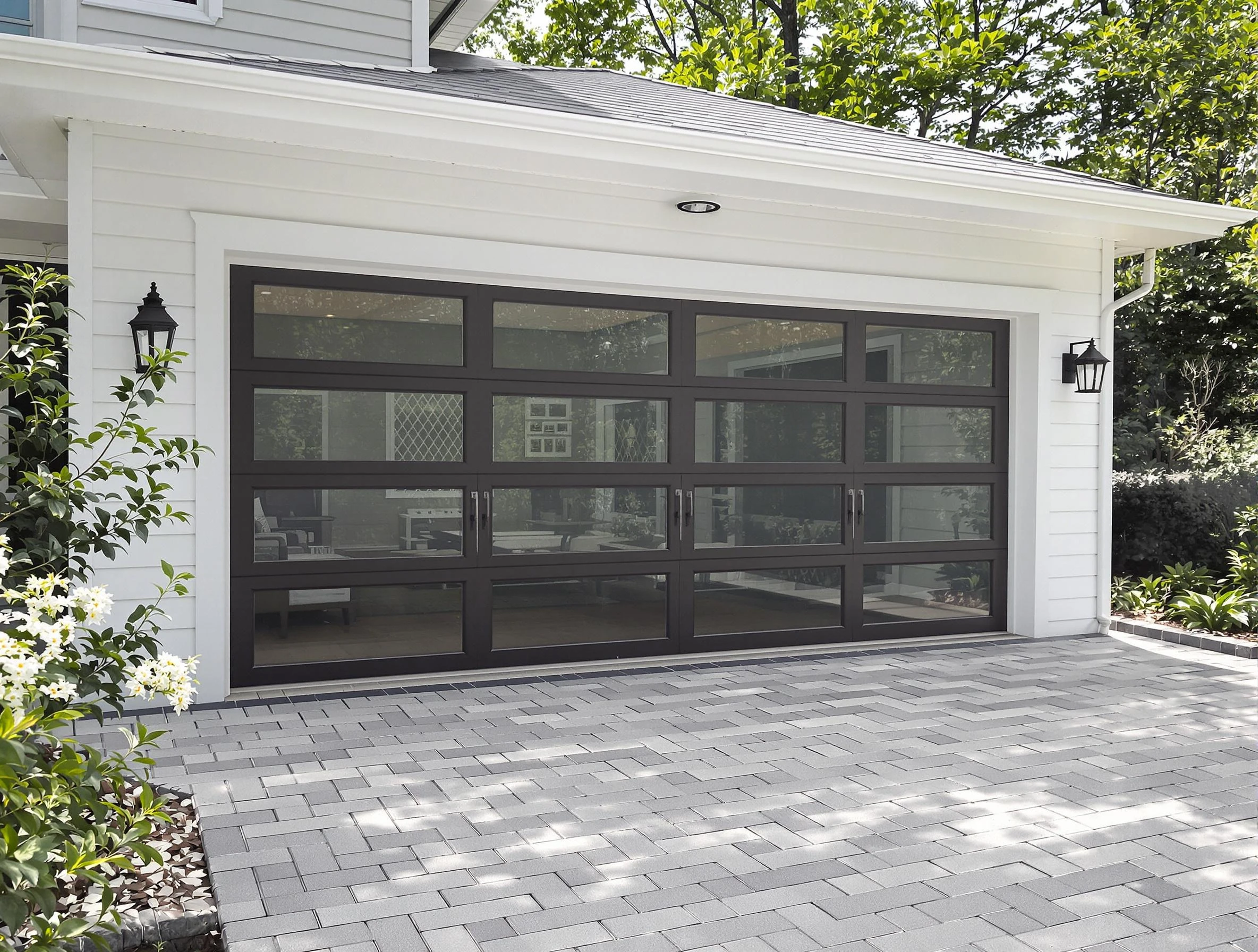 White City Garage Door Repair design specialist presenting custom garage door options to White City homeowner