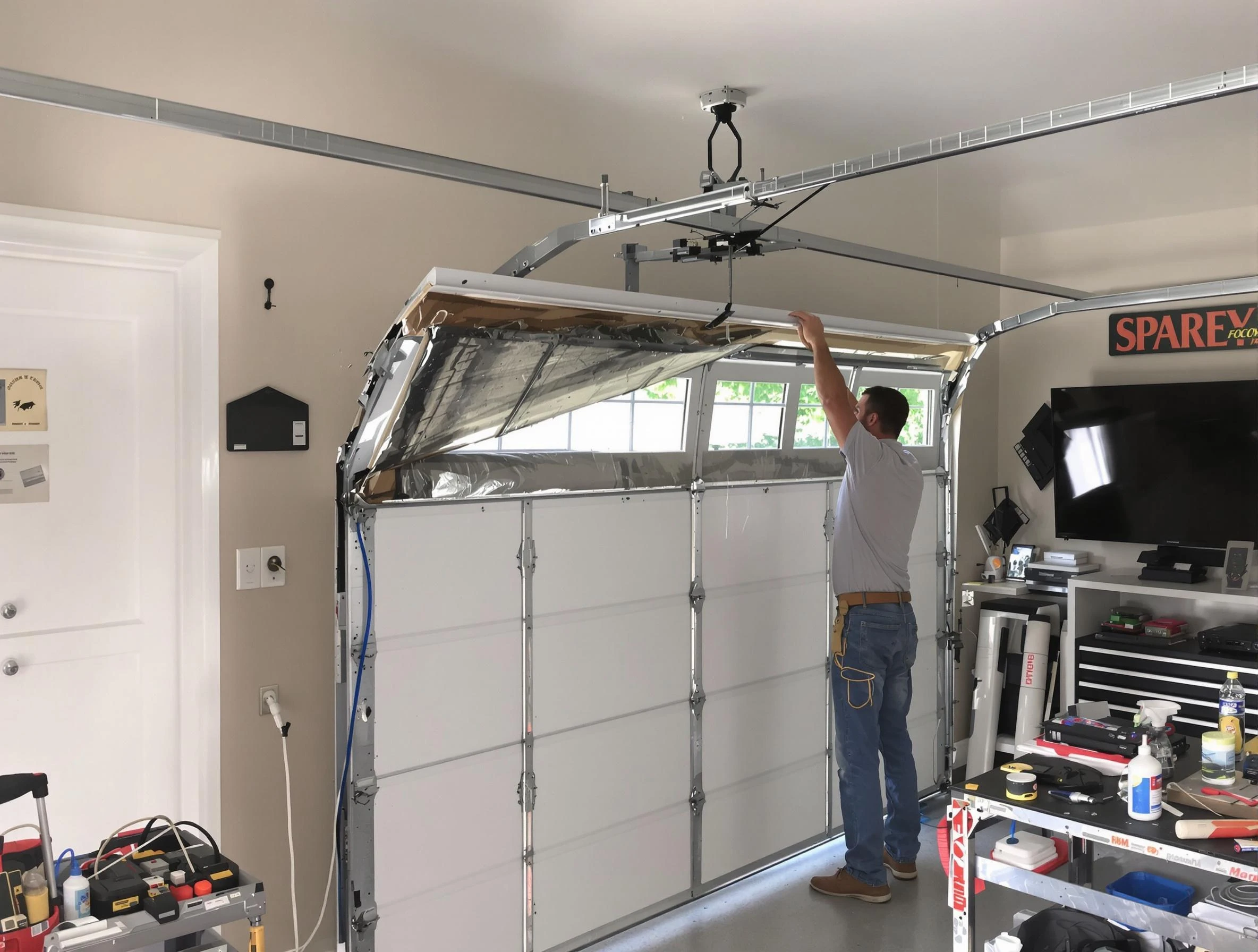 Garage door section replacement by White City Garage Door Repair in White City