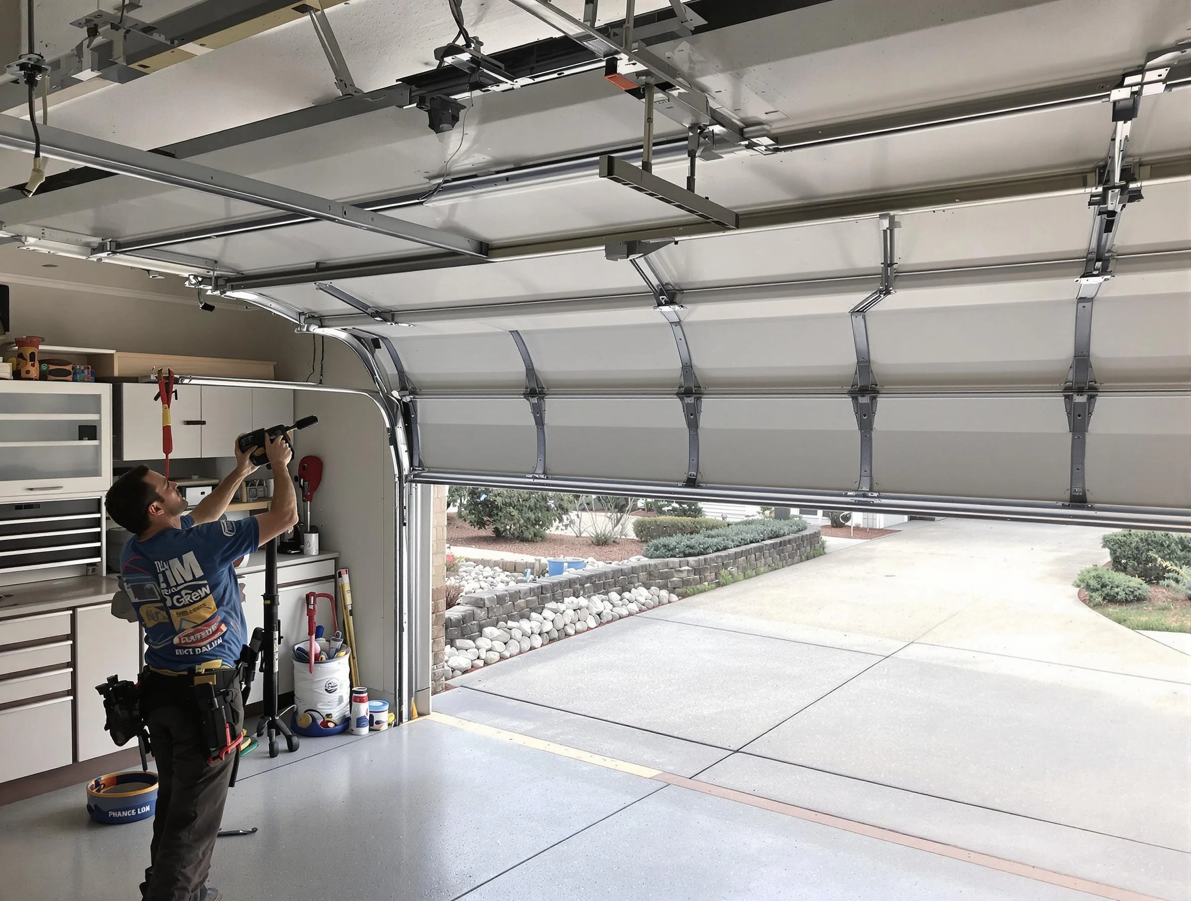Garage door track repair service by White City Garage Door Repair in White City